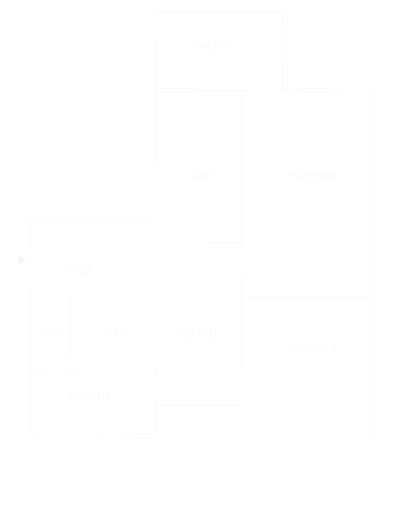 3 Zimmer Wohnung mit Balkon zum Kauf in Nürnberg Schweinau von Maja Prenzel Immobilien-Immobilienmaklerin in Fürth: Grundriss Grundriss einer 3 Zimmer Wohnung mit Balkon z