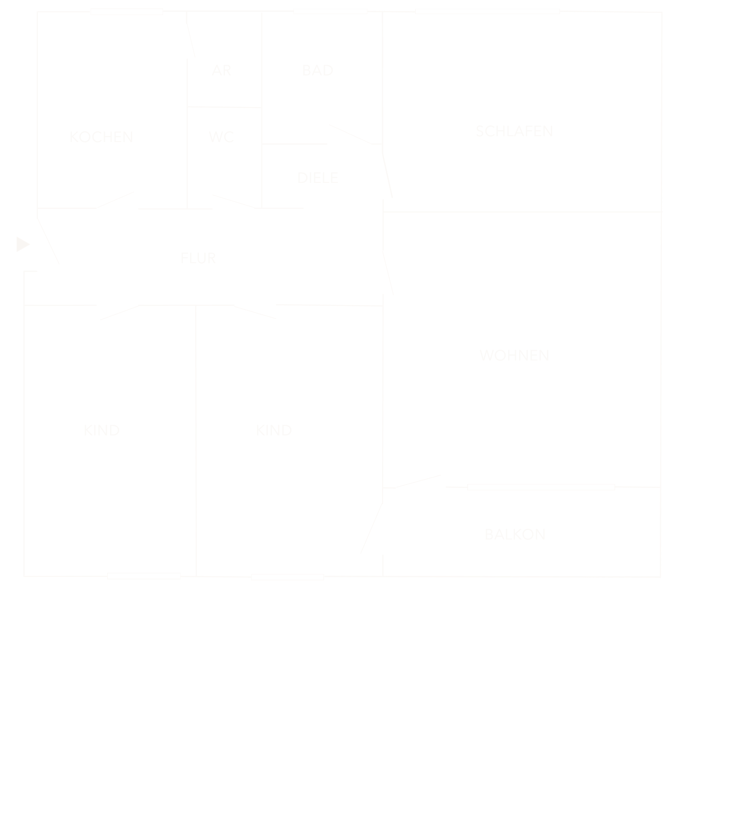 4 Zimmer Wohnung mit Balkon zum Kauf in Nürnberg Zerzabelshof von Maja Prenzel Immobilien Immobilienmaklerin in Fürth: Grundriss Grundriss einer 4 Zimmer Wohnung mit Balkon z