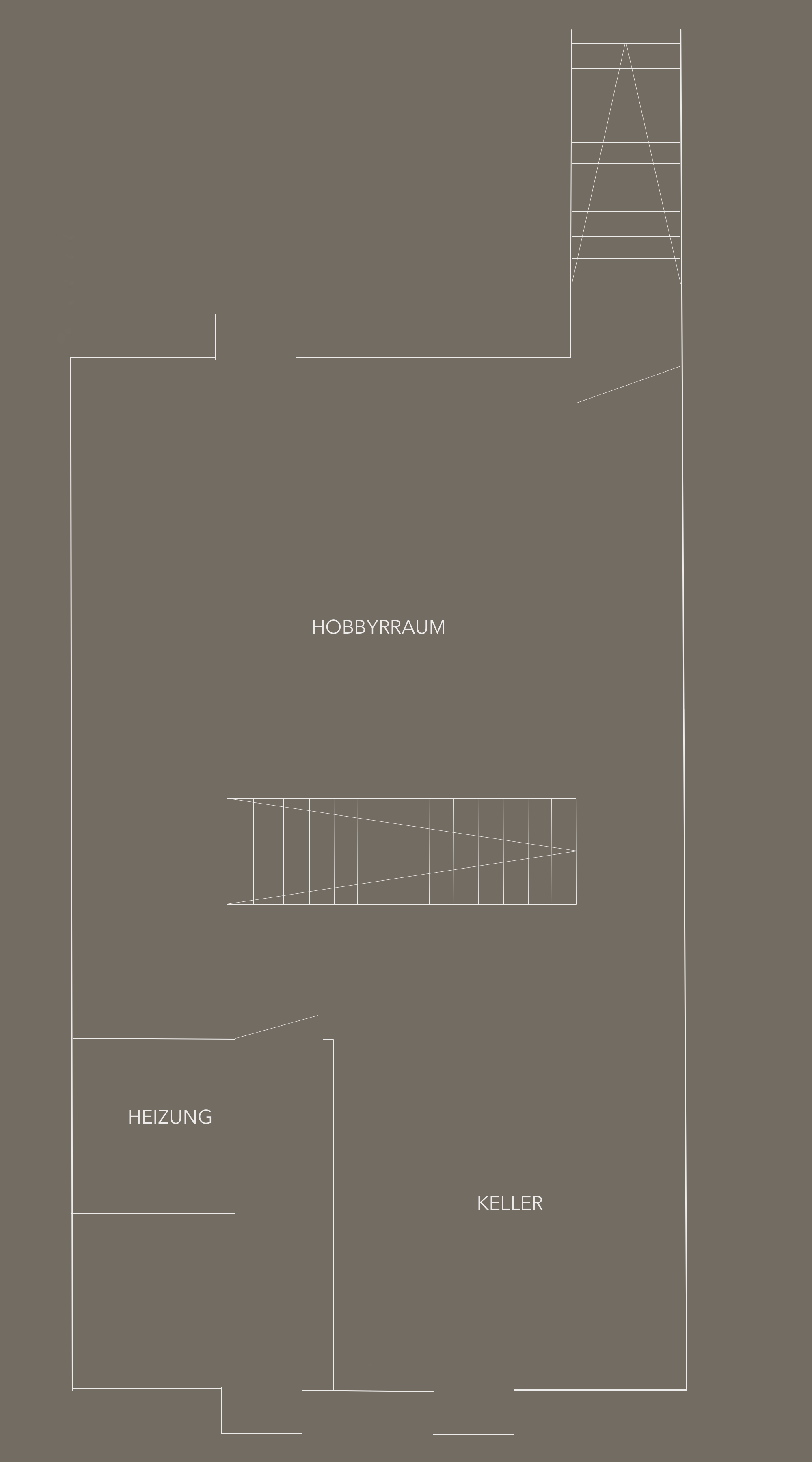 Großes Reihenhaus in Zirndorf von Maja Prenzel Immobilien Immobilienmaklerin in Fürth: Grundriss Kellergeschoss
