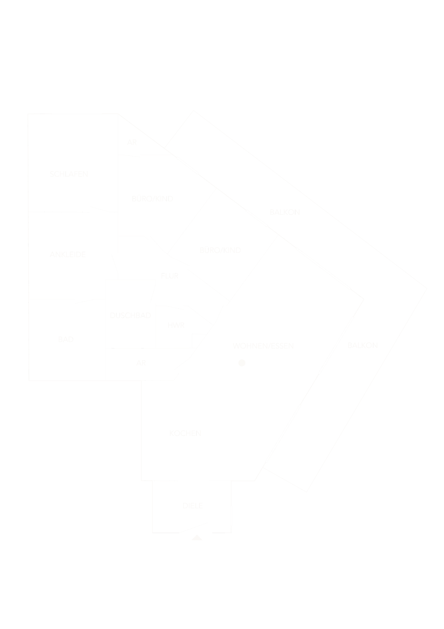 4 Zimmer Luxuswohnung in Dambach I Maja Prenzel Immobilien Immobilienmaklerin in Fürth: Grundriss Große 4 Zimmer Wohnung zum Erstbezug in Dambach_Grundriss