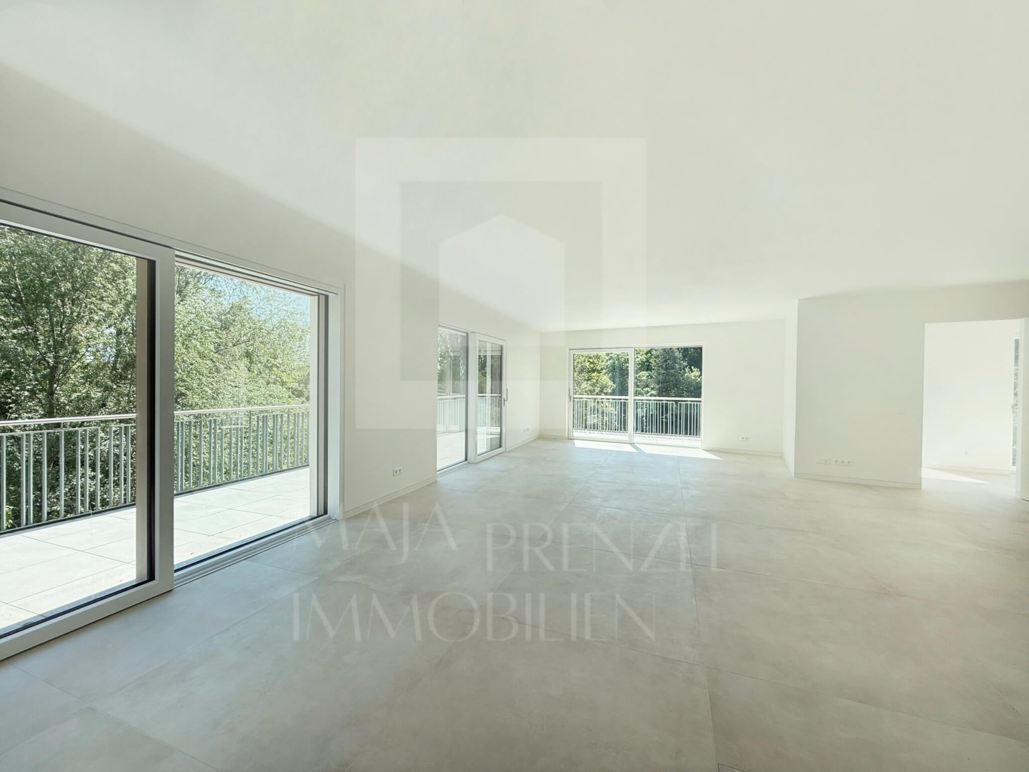 Penthouse zum Erstbezug mit Blick ins Gruene in Fuerth-Dambach_Wohnzimmer