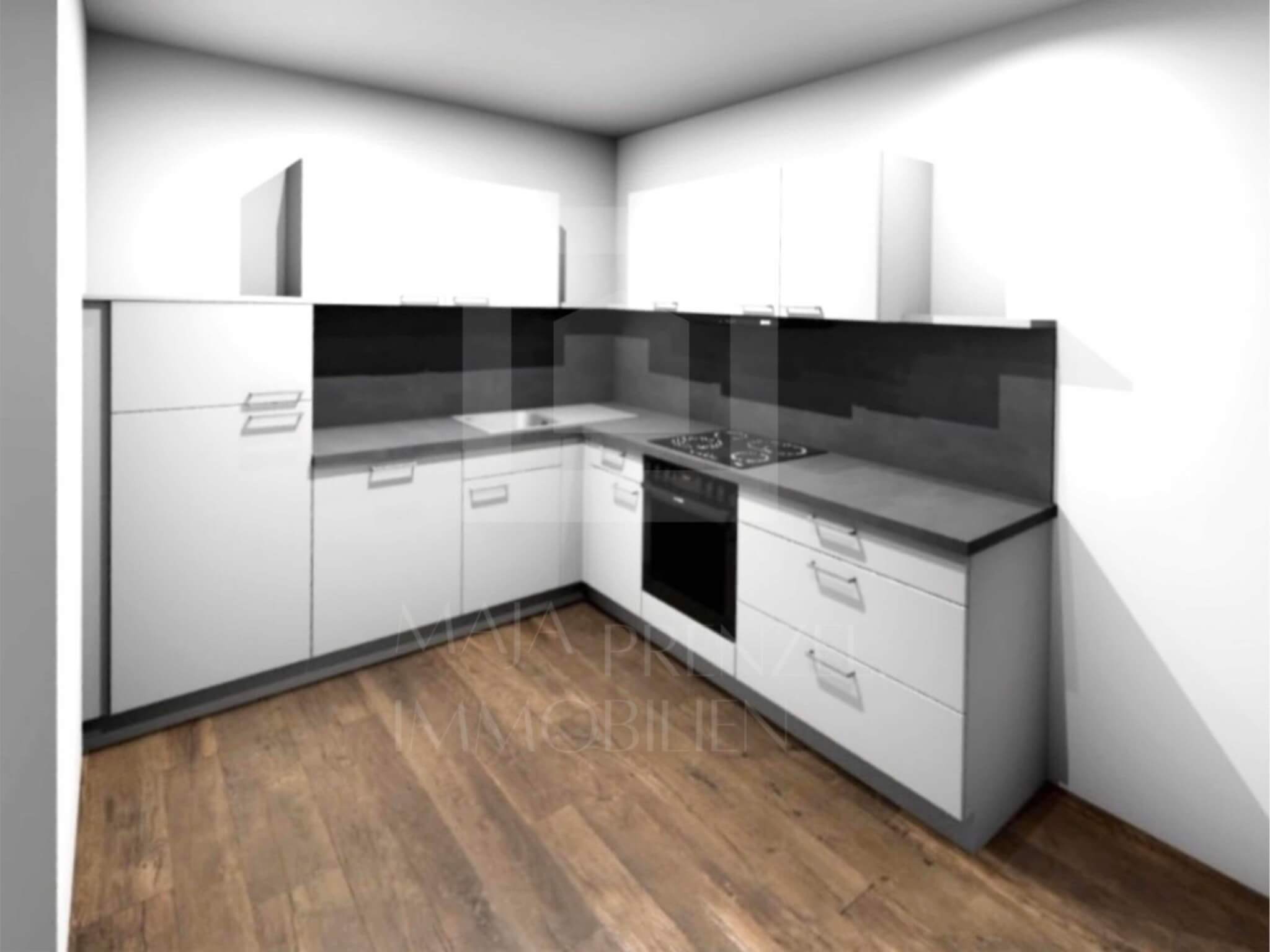 3-Zi Wohnung zur Miete in St. Jobst_Küchenplan