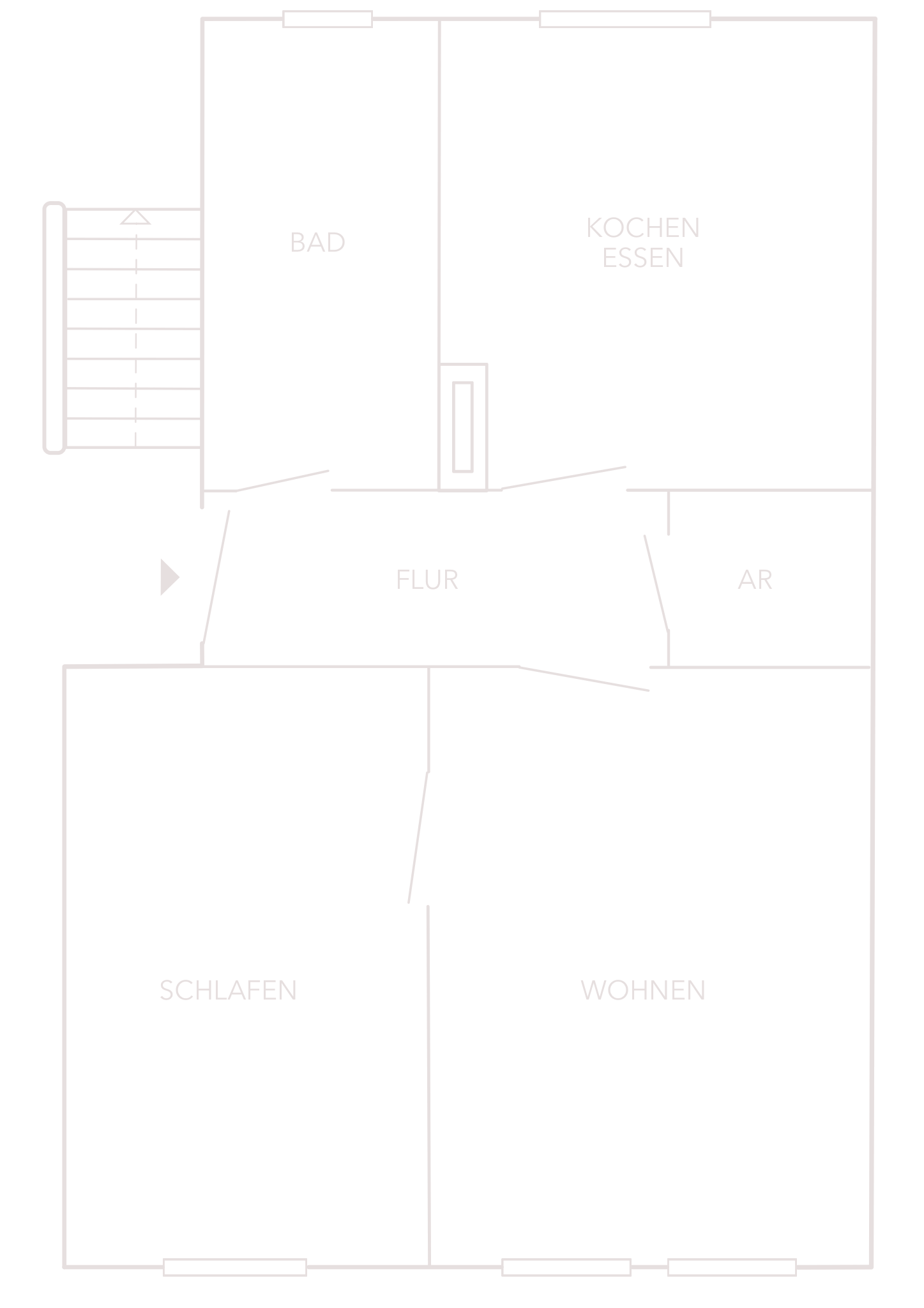 2 Zi Wohnung zum Kauf in Nuernberg Maxfeld von Maja Prenzel Immobilien Immobilienmaklerin in Fürth: Grundriss Grundriss 2-Zi Wohnung in Maxfeld_3OG