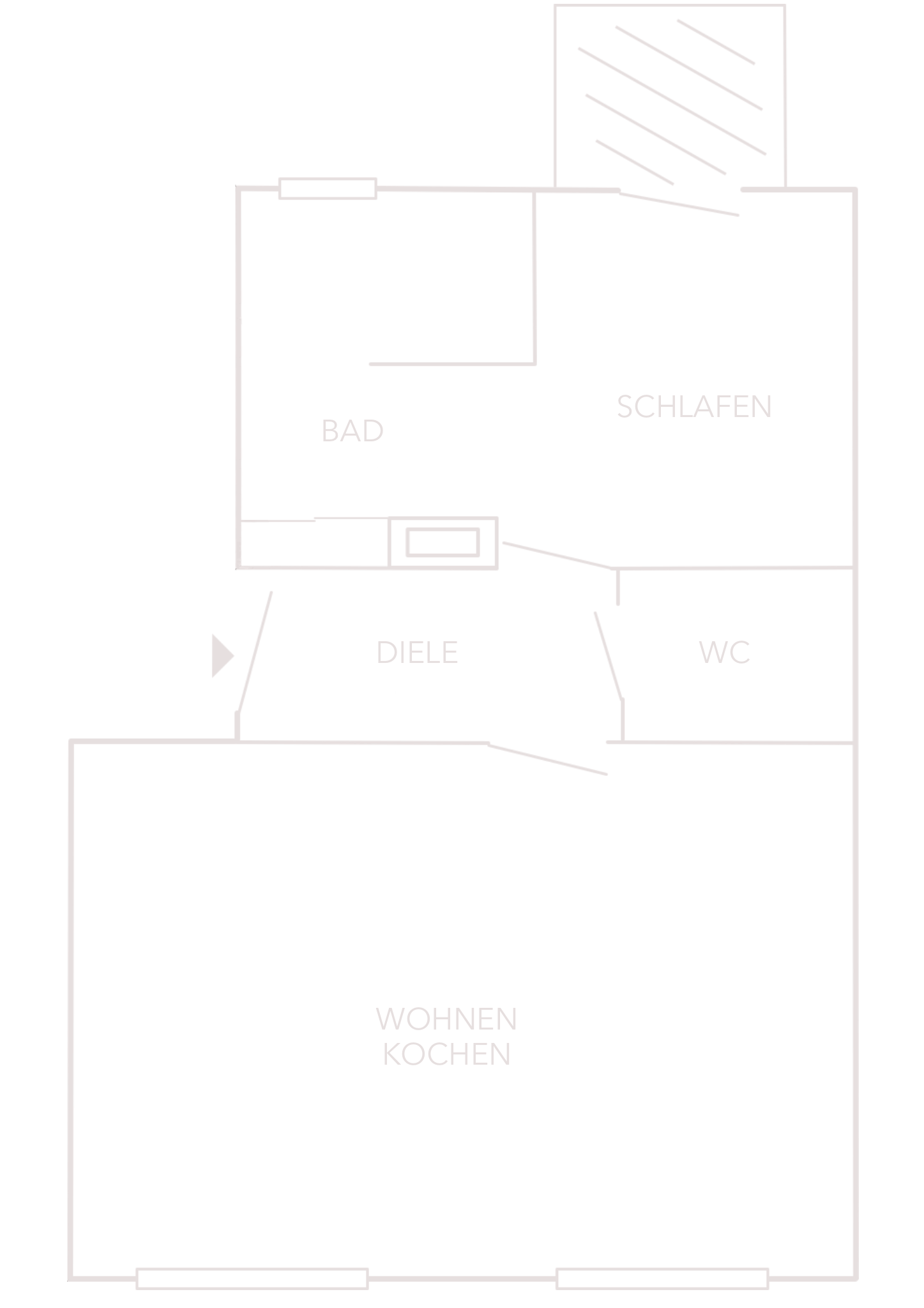 Doppelte Chancen: Wohnung plus Gewerbeeinheit am Stadtpark Grundriss Wohnung